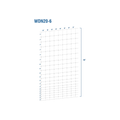 USA Grazing Systems 12.5 gauge high-tensile fixed-knot woven wire fence diagram showing 96 inch height and 6 inch stays