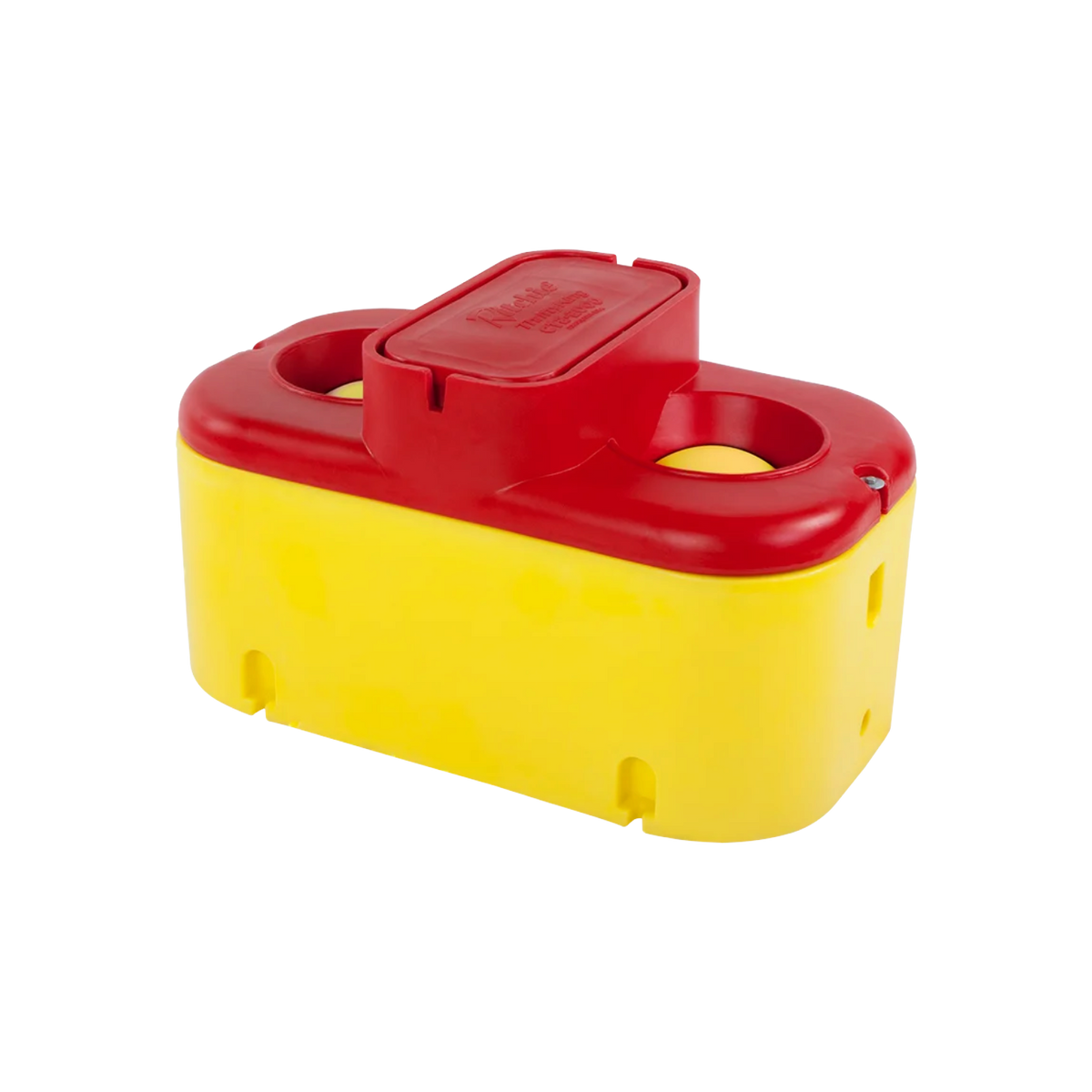 USA Grazing Systems Ritchie Thrifty King CT2-2000 energy-free insulated livestock waterer in yellow and red