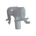 USA Grazing Systems Ritchie 3/4 inch white plastic replacement valve assembly with integrated mounting bracket