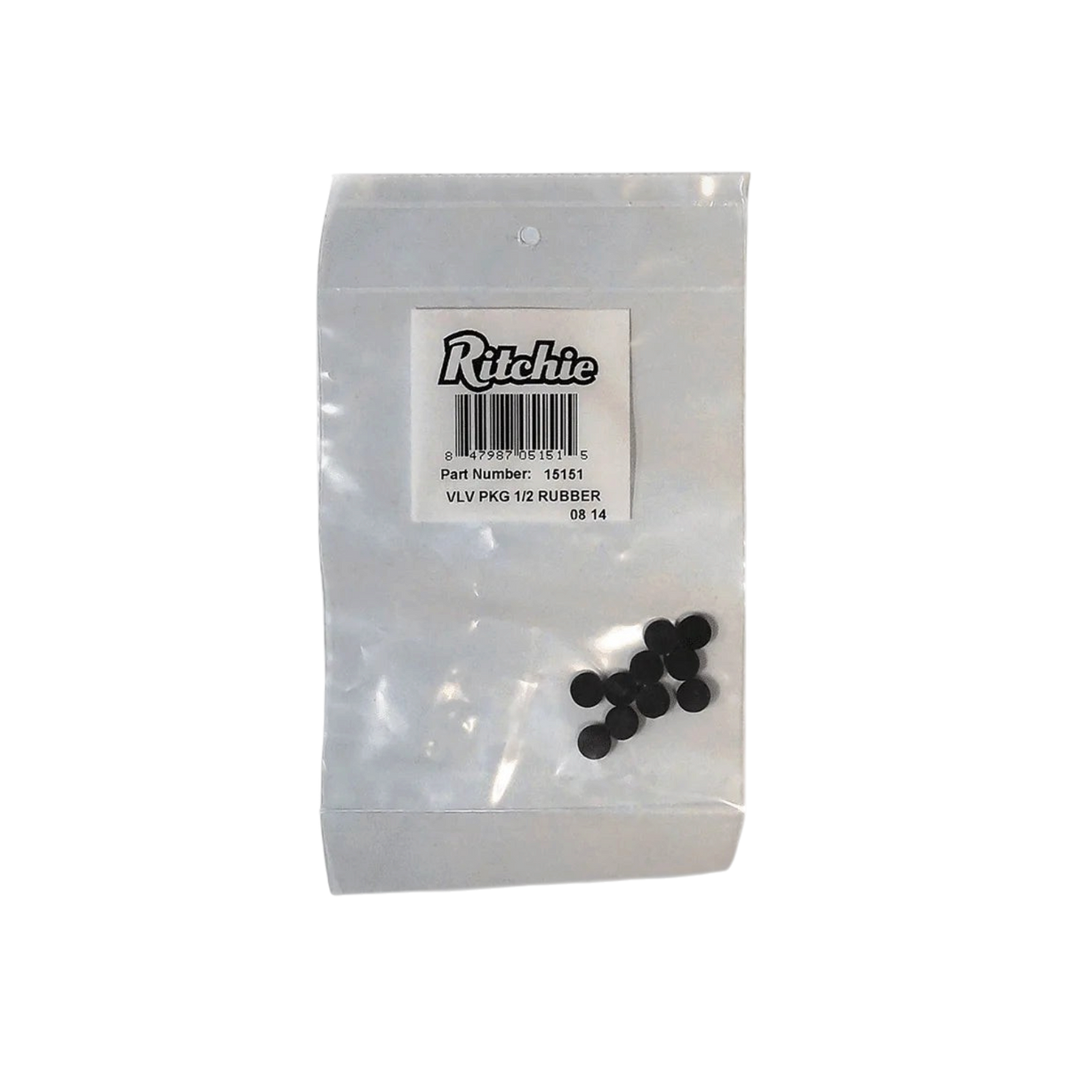USA Grazing Systems Ritchie 1/2 inch replacement valve rubber seals in a 10 pack plastic bag for livestock waterers
