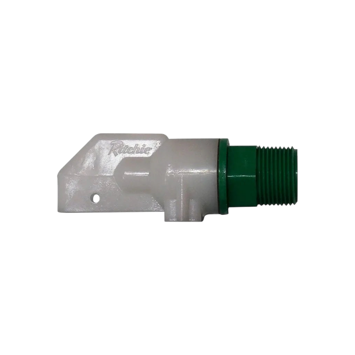 USA Grazing Systems Ritchie 3/4 inch male replacement valve with green color-coded pressure fitting for waterers