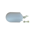 USA Grazing Systems Ritchie 3/4 inch series white plastic replacement float and hardware for livestock waterers.