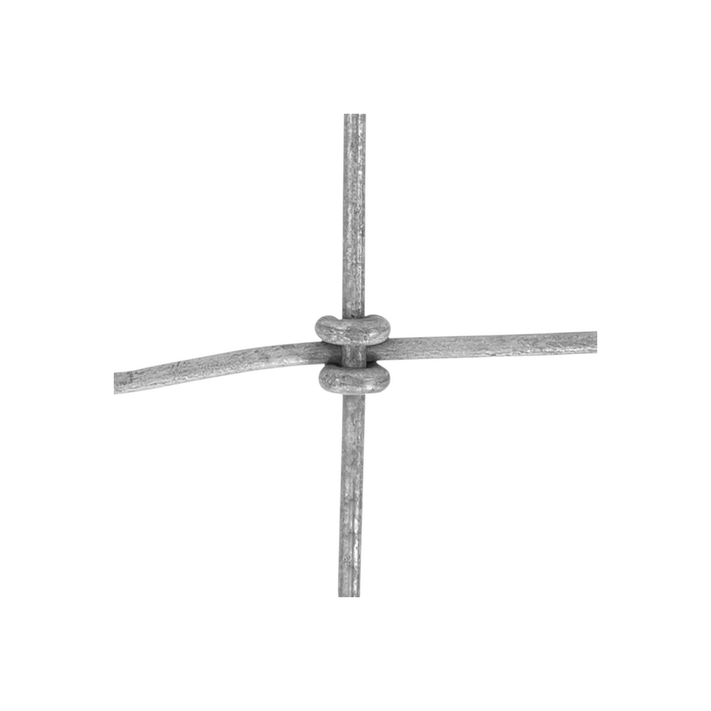 USA Grazing Systems 12.5 gauge high-tensile woven wire fence featuring a durable Fast-Lock S-Knot design.