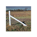 USA Grazing Systems Timeless rigid PVC floating brace installed on a high-tensile electric fence in a pasture