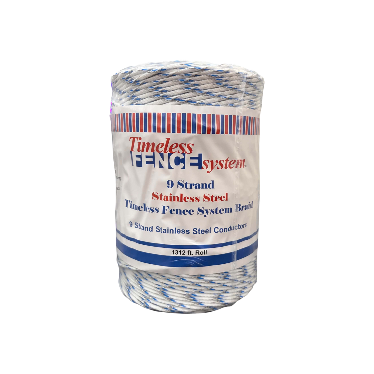 USA Grazing Systems Timeless 9-Strand Polybraid roll for portable electric fencing with stainless steel conductors
