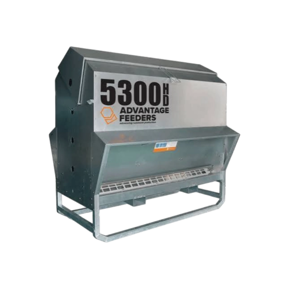USA Grazing Systems Advantage 5300HD heavy-duty livestock feeder with reinforced stainless steel and skid base