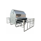 USA Grazing Systems Advantage 8000 series livestock feeder with a heavy-duty metal creep gate for calf feeding.