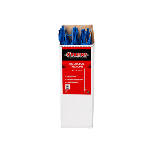 USA Grazing Systems O'Brien's Tredaline blue electric fence posts in a bulk box of 50 units