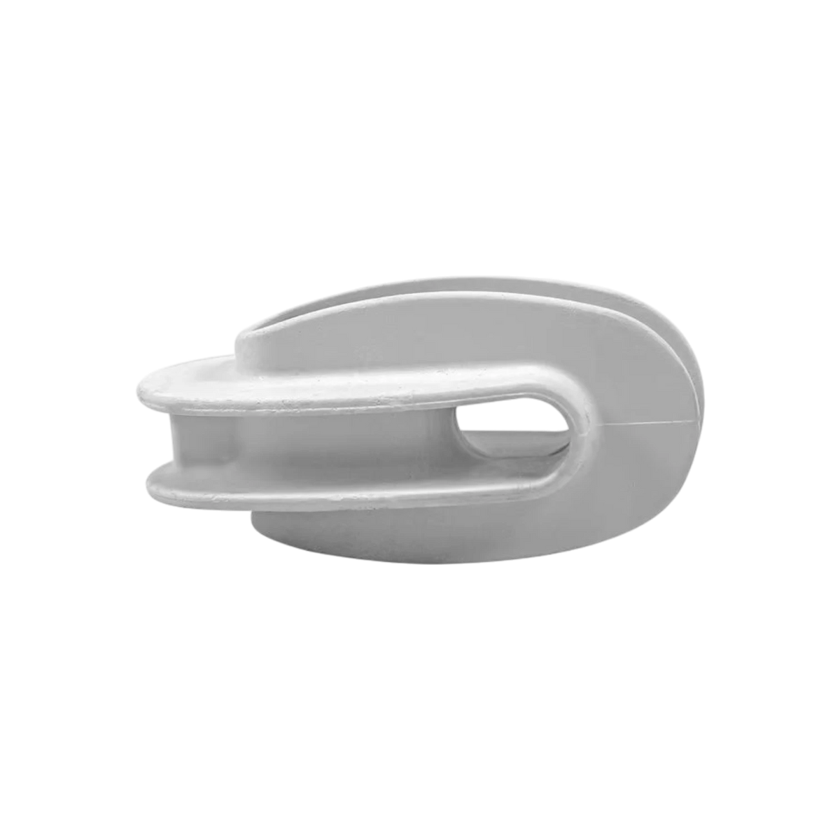 USA Grazing Systems Fencer's Choice white fiberglass-reinforced bull-nose insulator for high-tensile electric fencing.