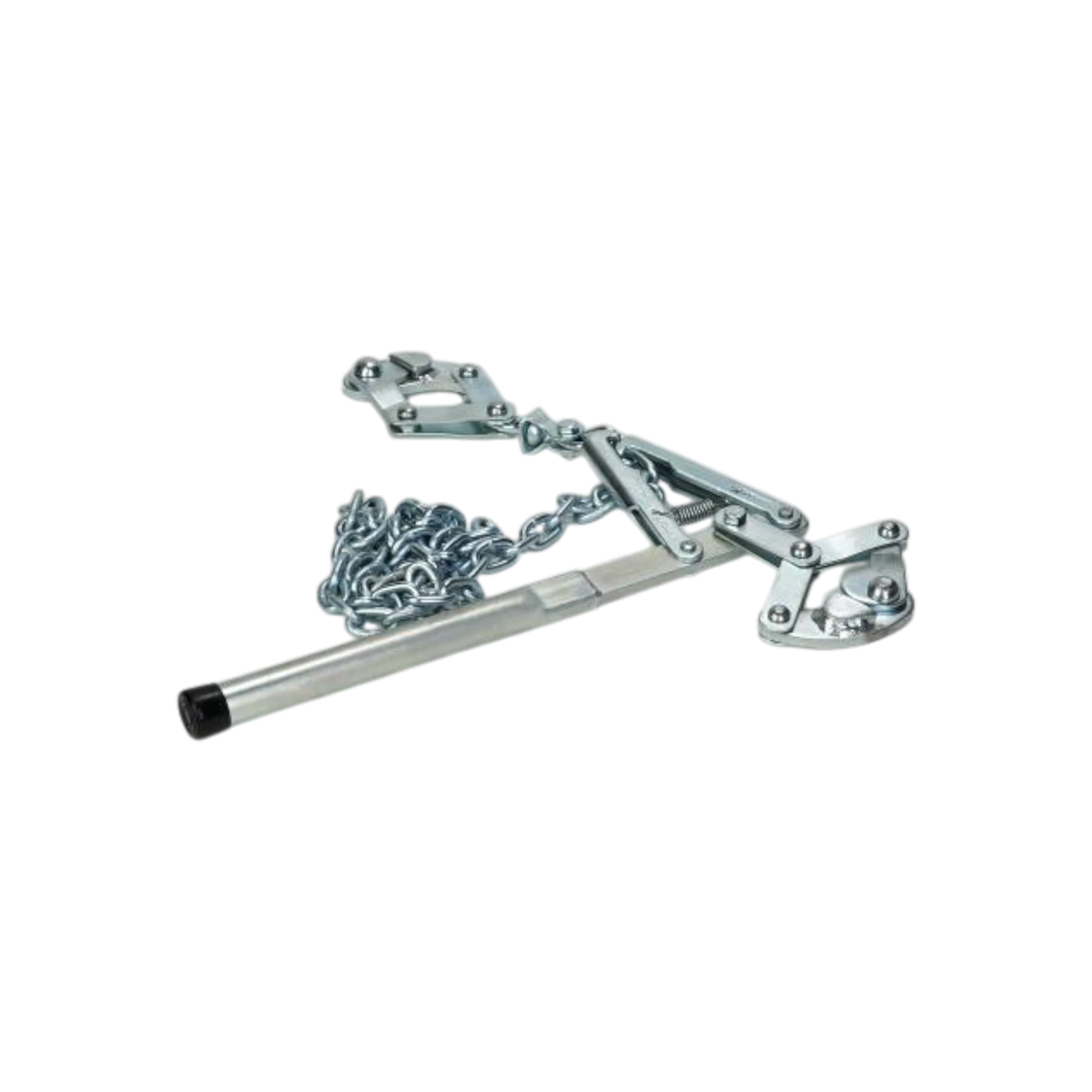 USA Grazing Systems heavy-duty steel chain grab fence wire puller and tensioning tool for farm fencing installation.