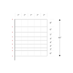 USA Grazing Systems electric netting diagram showing 40-inch height and 7-inch vertical spacing for sheep and goats