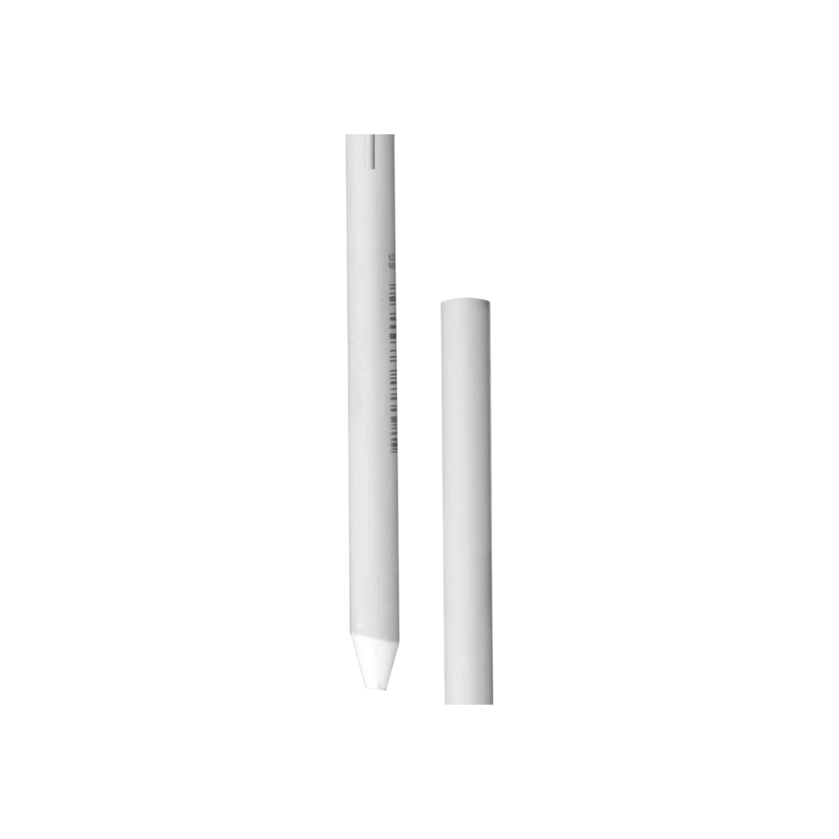 USA Grazing Systems white fiberglass electric fence post with a pointed end for easy soil installation.