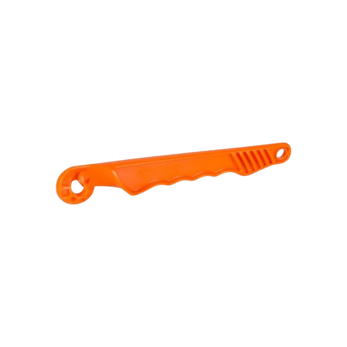 USA Grazing Systems Gallagher non-conductive orange plastic gate handle for electric fencing systems.