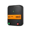 USA Grazing Systems Gallagher M800 mains-powered electric fence energizer in a black housing with orange branding.