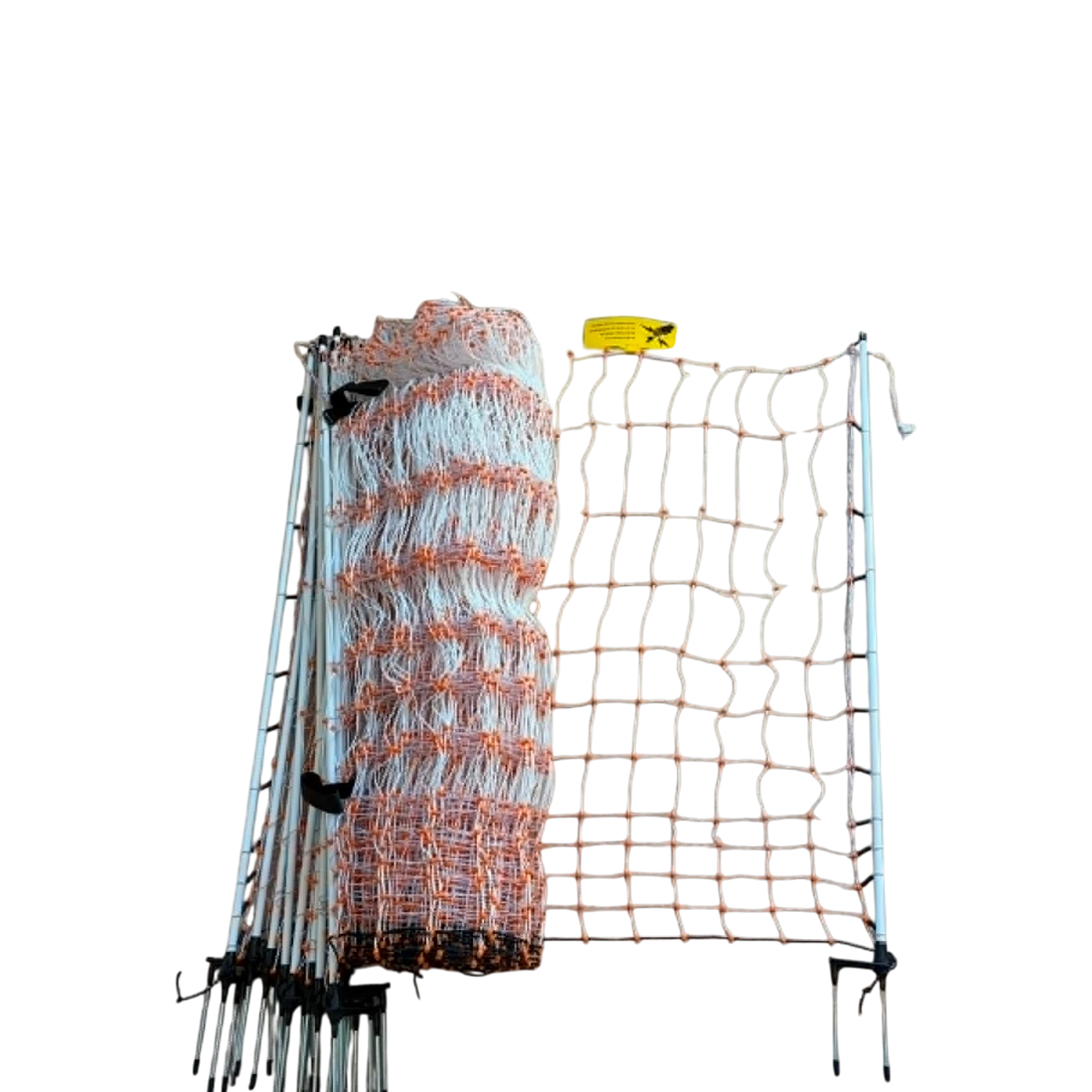 USA Grazing Systems Gallagher 48-inch electric poultry netting with integrated step-in posts and orange braided wire