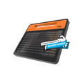 USA Grazing Systems Gallagher S120 portable solar electric fence energizer with integrated panel and orange handle.
