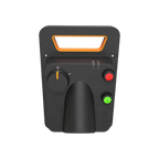 USA Grazing Systems Gallagher S30 solar energizer with black housing, orange handle, and fence connection terminals.