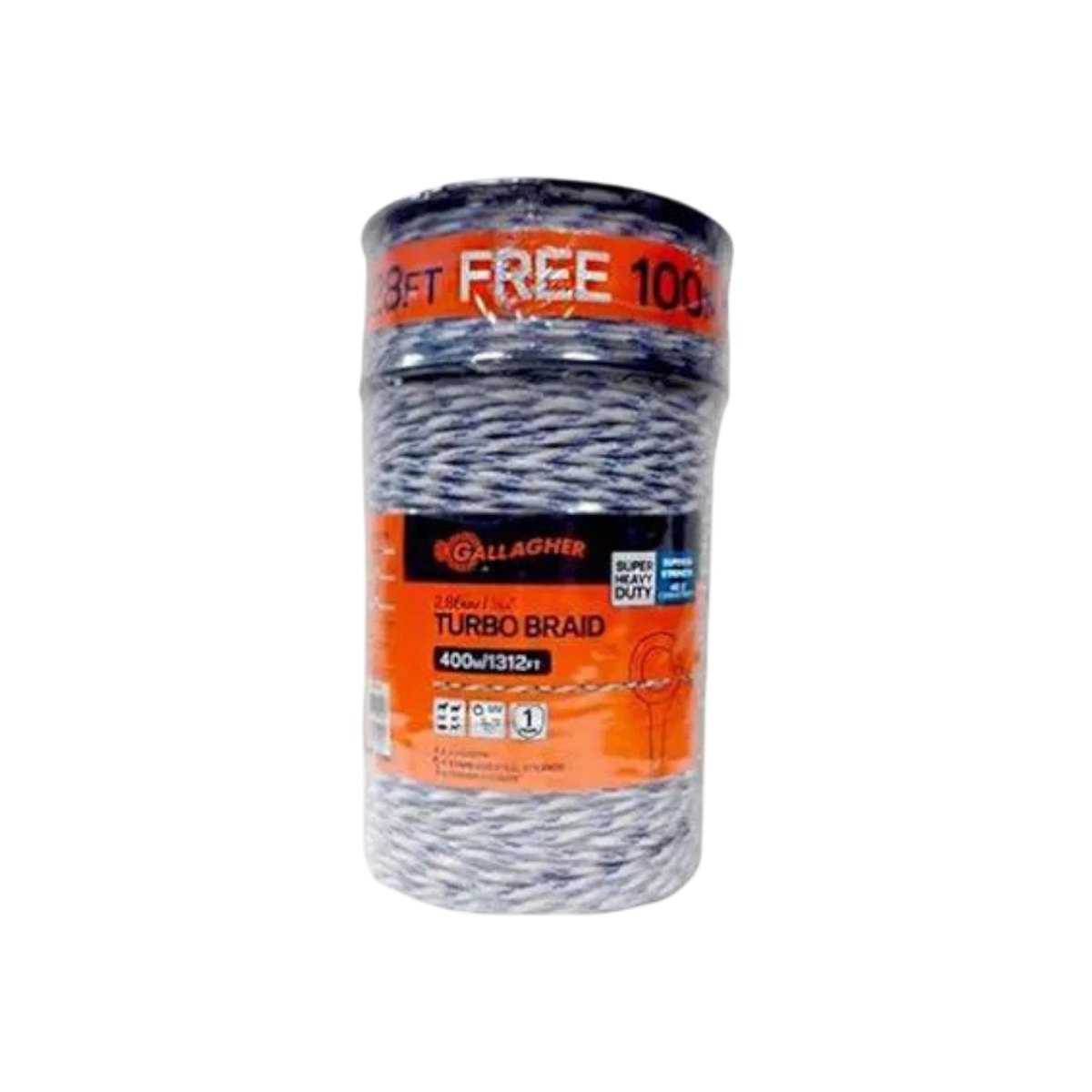 USA Grazing Systems Gallagher Turbo Braid electric fencing roll with 6 stainless steel and 3 tinned copper strands.