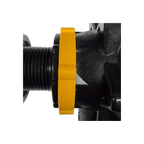 USA Grazing Systems Jobe Detach Locking Ring in yellow, a durable plastic component for secure valve assembly retention
