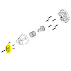 USA Grazing Systems Jobe Megaflow actuator tab replacement part shown in an exploded view diagram