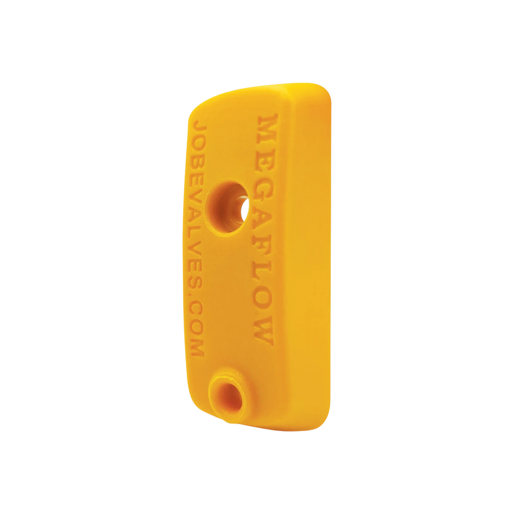 USA Grazing Systems Jobe Megaflow yellow plastic actuator tab replacement valve component with mounting holes