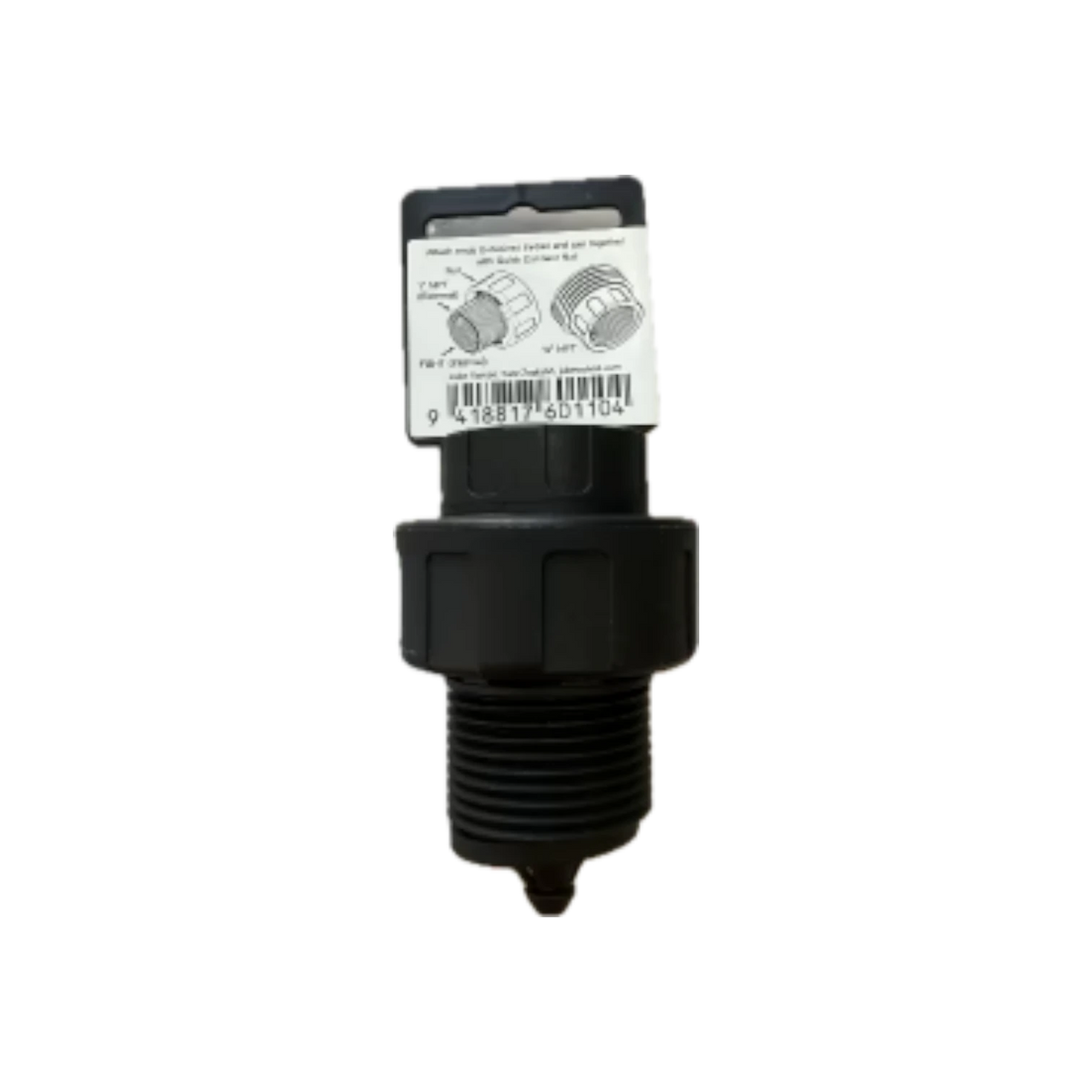 USA Grazing Systems Jobe black plastic quick coupler for 3/4 inch GHT to 3/4 or 1 inch NPT plumbing connections