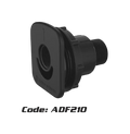 USA Grazing Systems Jobe ADF210 tank mount adapter featuring 3/4 inch FNPT and 3/4 inch FGHT connections in black plastic.