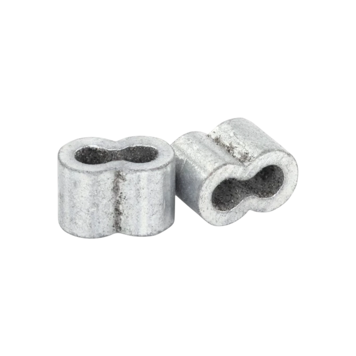 USA Grazing Systems Kiwi C12 metal crimp sleeves for 14-16 gauge fence wire, shown in a 100 pack set