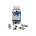 USA Grazing Systems Kiwi CT4 open tap crimp sleeves for 12.5 gauge electric fence wire in a 100 pack container.
