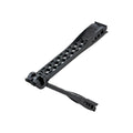 USA Grazing Systems LOCKJAWZ 5-inch black plastic extended electric fence insulator for offset wire applications.