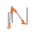 USA Grazing Systems LOCKJAWZ T-Post Corner Brace Kit featuring orange connectors and support struts for steel T-posts.