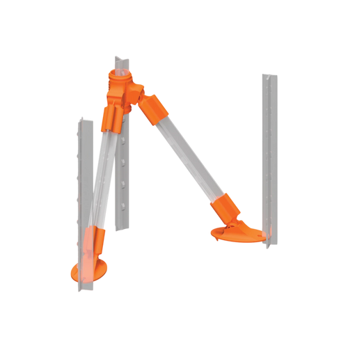 USA Grazing Systems LOCKJAWZ T-Post Corner Brace Kit featuring orange connectors and support struts for steel T-posts.