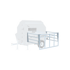 USA Grazing Systems Advantage M8000HD livestock feeder with a calf creep feeding gate attachment for cattle.