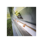 USA Grazing Systems orange cam adjusters installed on an Advantage grain feeder for precise feed control.
