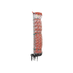 USA Grazing Systems orange electric poultry netting roll with integrated posts for portable livestock fencing