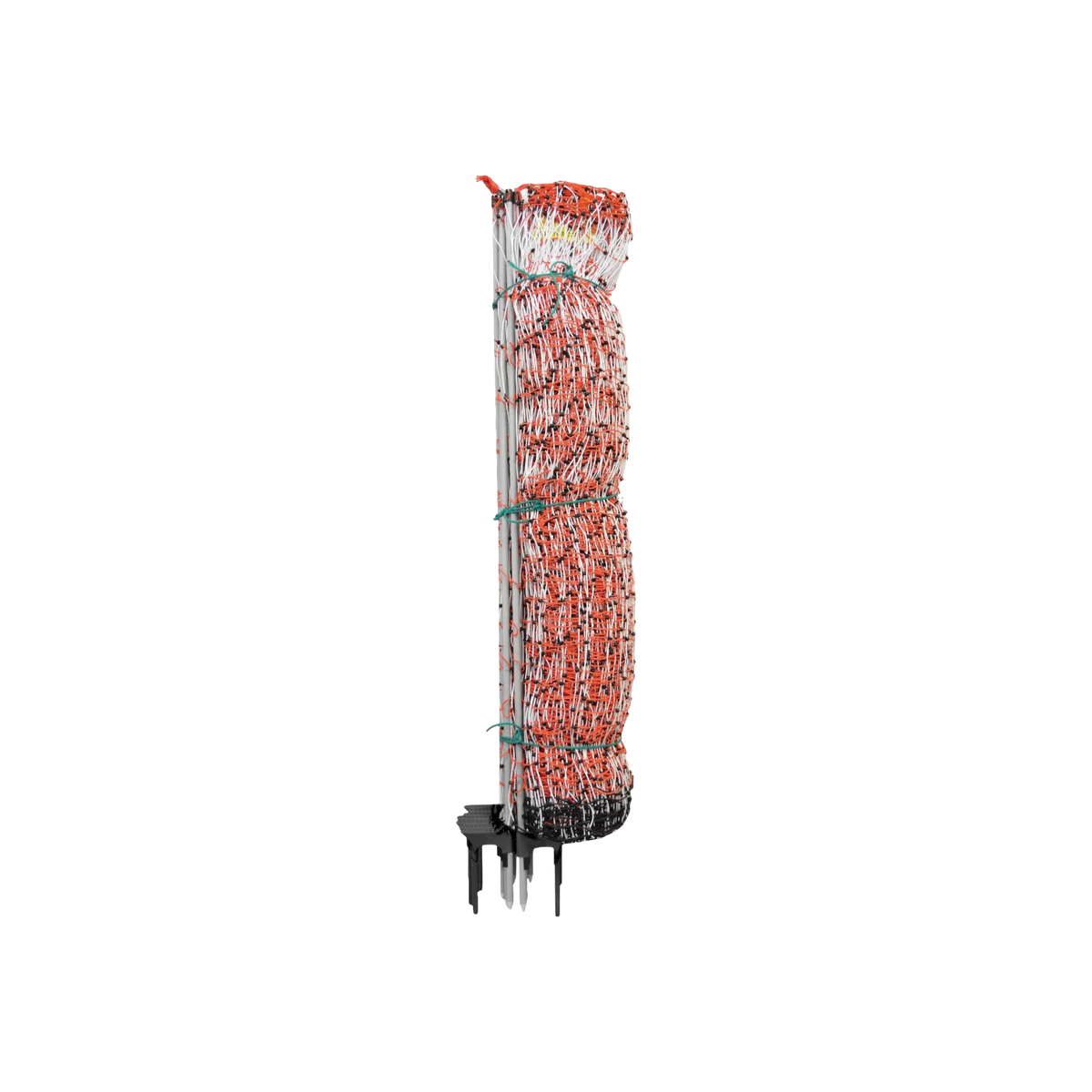 USA Grazing Systems orange electric poultry netting roll with integrated posts for portable livestock fencing