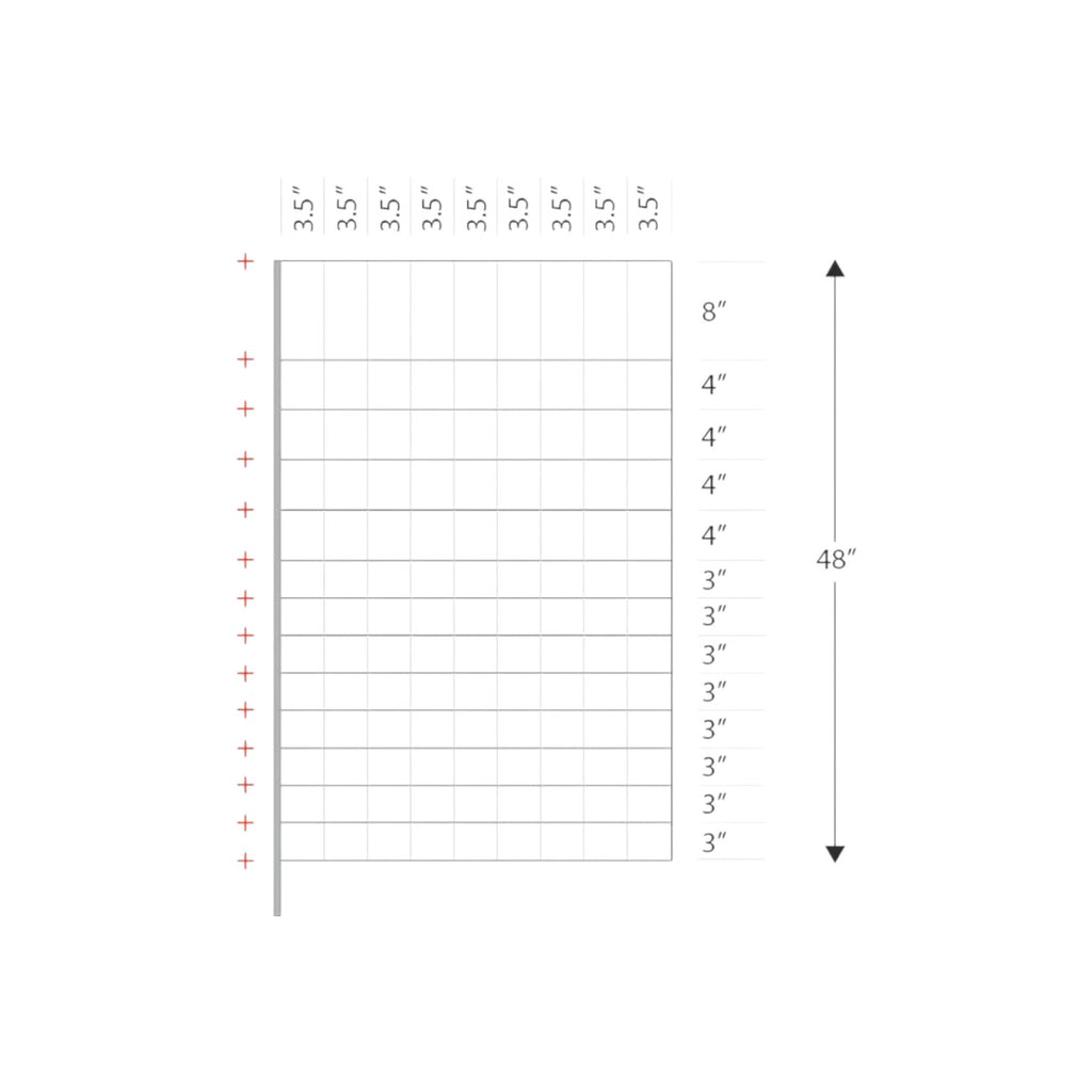 USA Grazing Systems electric poultry netting diagram showing 48-inch height and 3.5-inch mesh spacing specifications.
