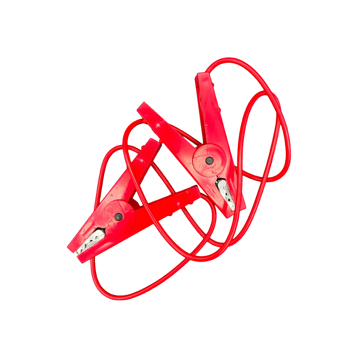 USA Grazing Systems red jumper lead with heavy-duty alligator clips for electric fence connections