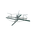 USA Grazing Systems professional spinning jenny wire dispensing stand with adjustable brake and angle iron base.