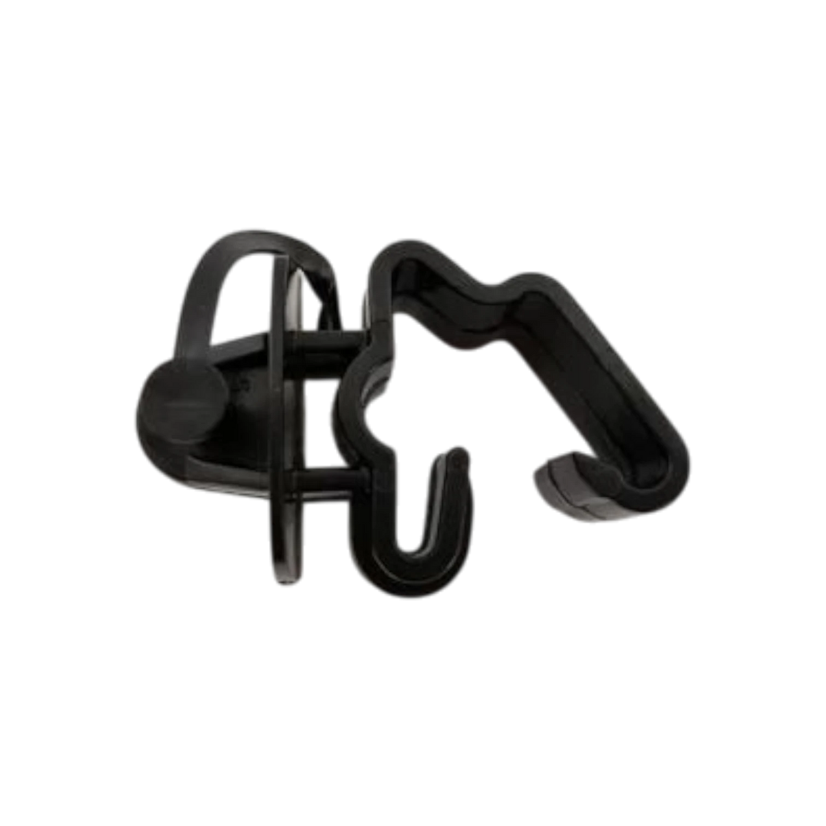 USA Grazing Systems black plastic T-post pinlock insulator for electric fencing with a secure locking pin design.