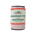 USA Grazing Systems Tarabraid Plus 400m electric fence polybraid roll with white and orange conductive wire strands