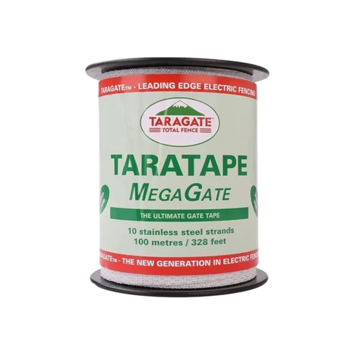 USA Grazing Systems Taragate Taratape Mega Gate Tape roll with 10 stainless steel strands for electric fencing