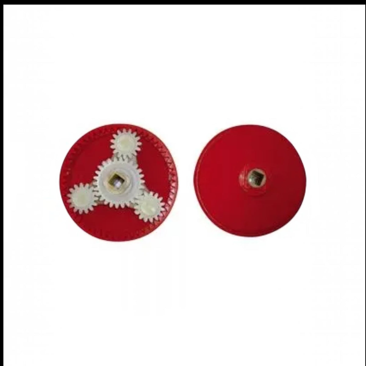 USA Grazing Systems Taragate 3:1 geared reel rotary gear assembly with red housing and white internal plastic gears.